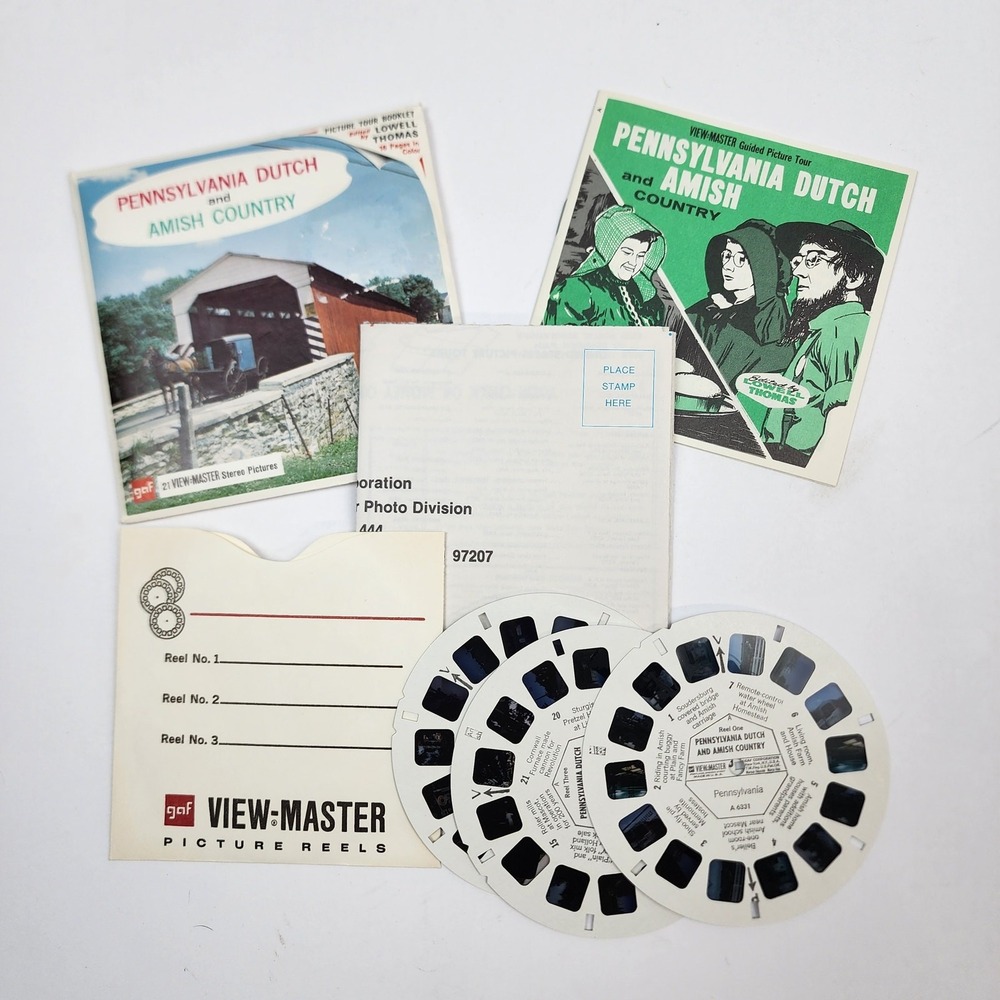 Vintage‎ View-Master 3D Stereo Reel Packet - Pennsylvania Dutch Amish Country